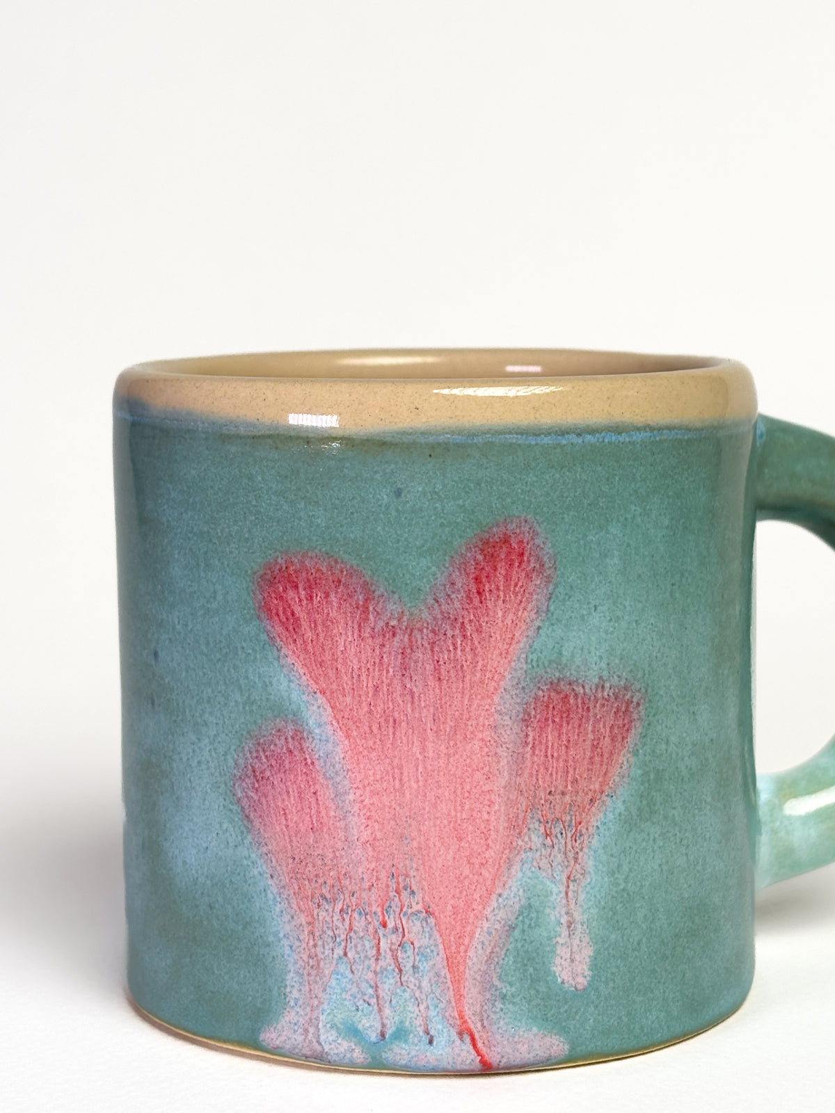 Tasse fleur floue rose