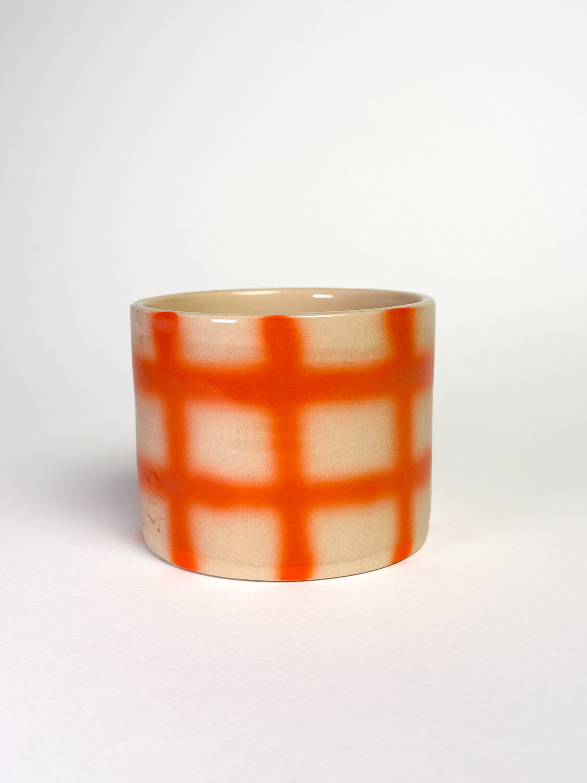 Tasse aérographe carreaux orange