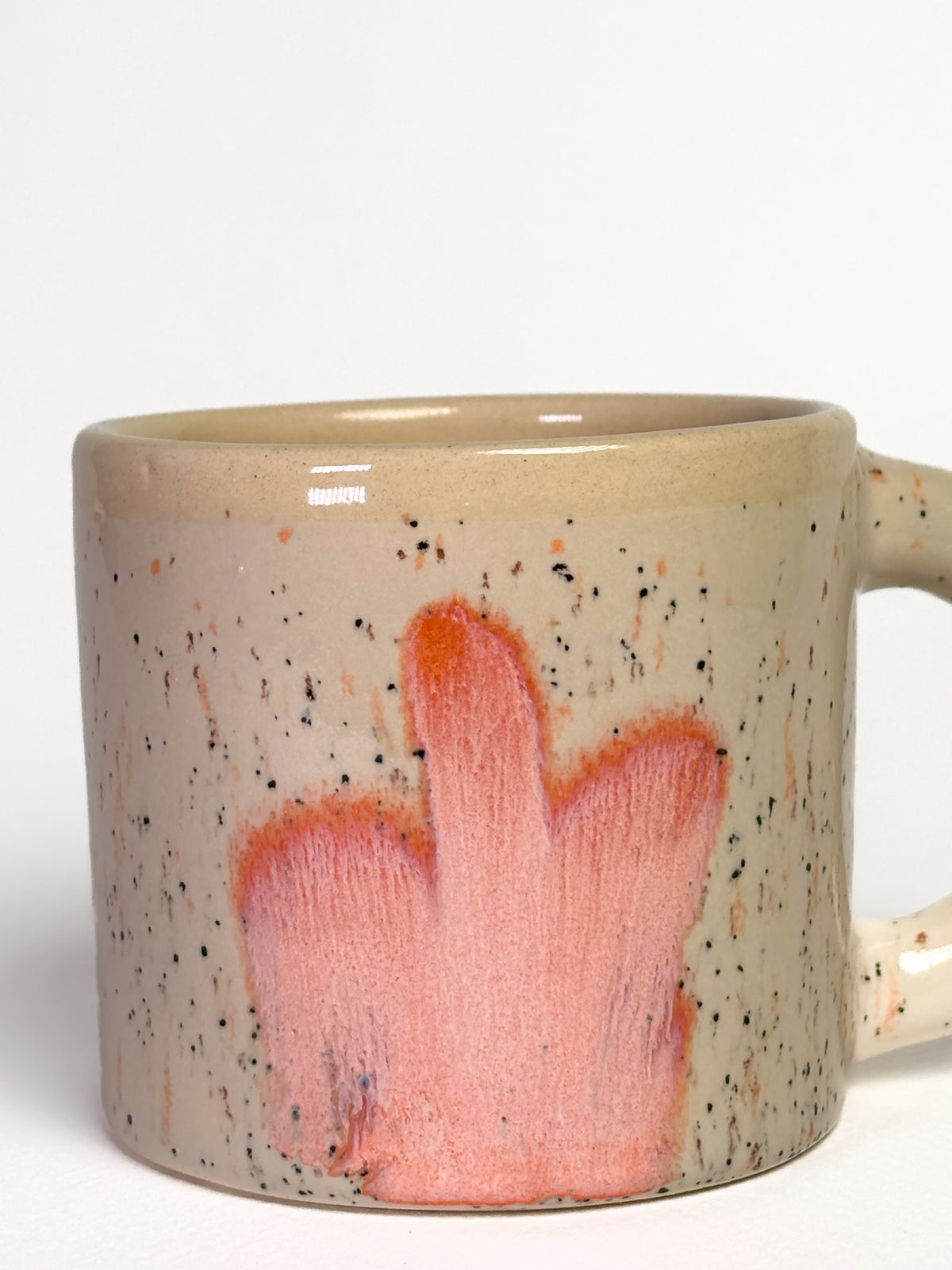 Tasse fleur floue orange