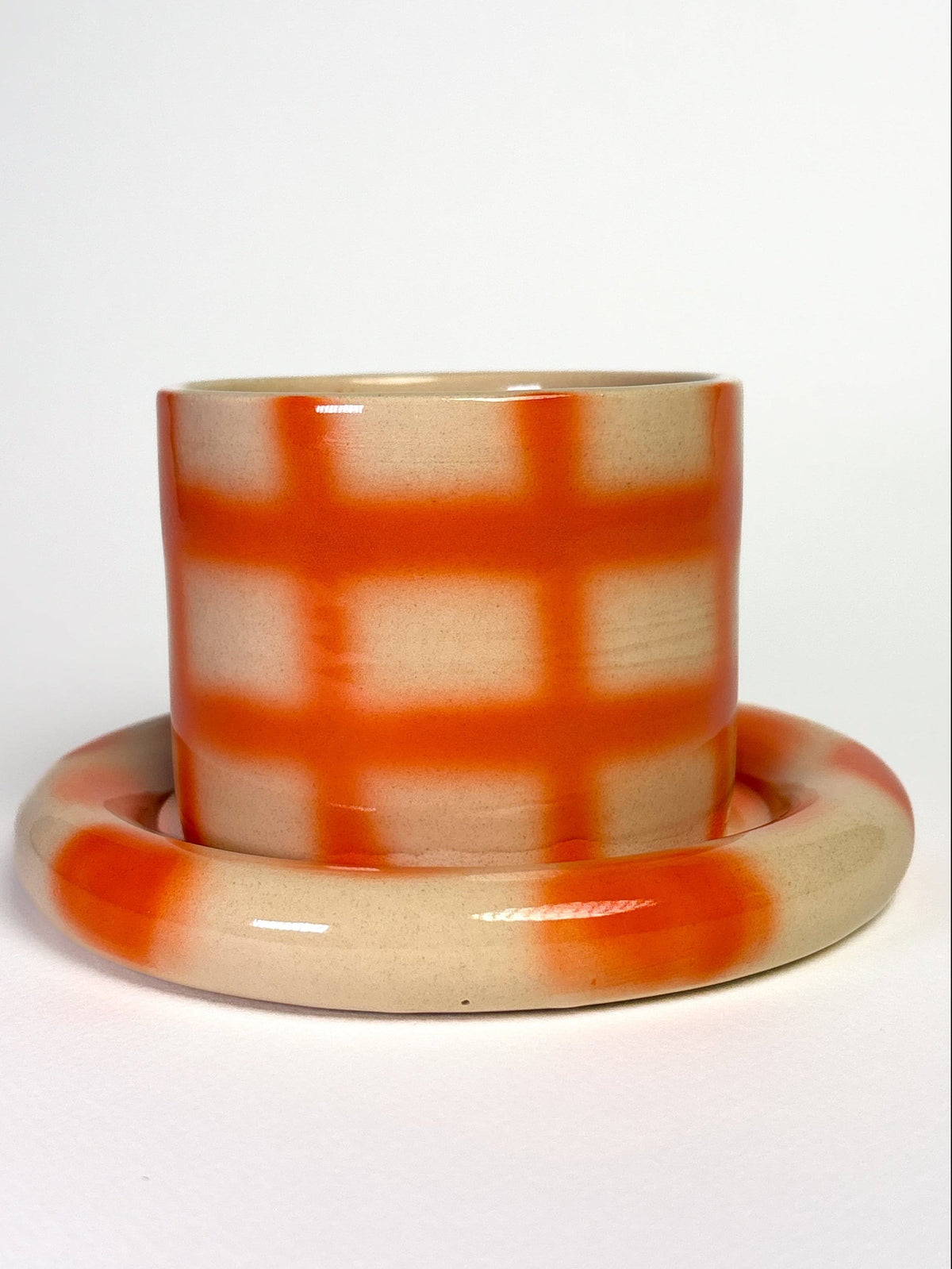 Set tasse + assiette goûter orange