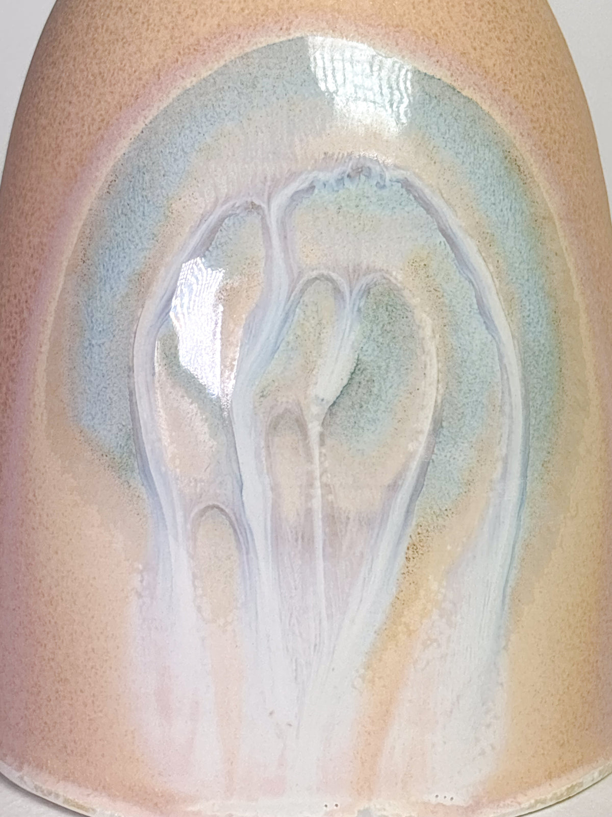Bouteille huile spirale bleue