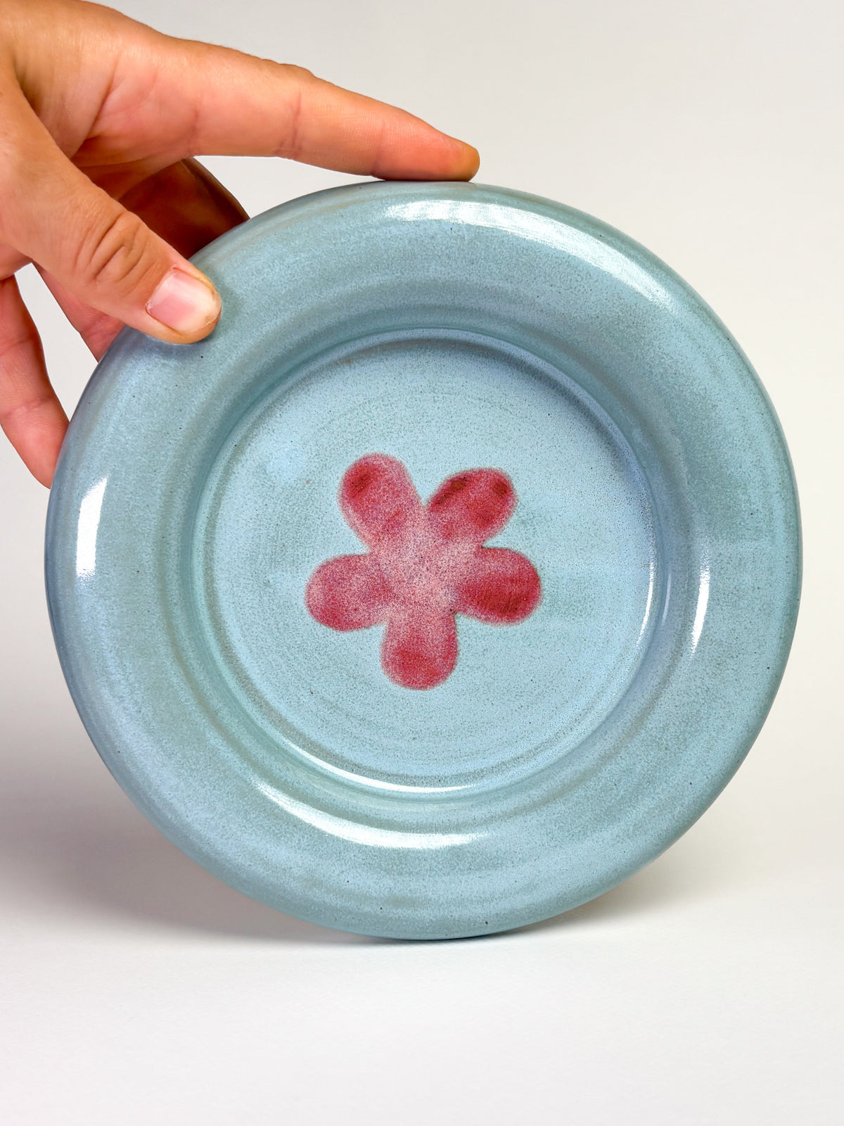 Grande assiette bubble bleue