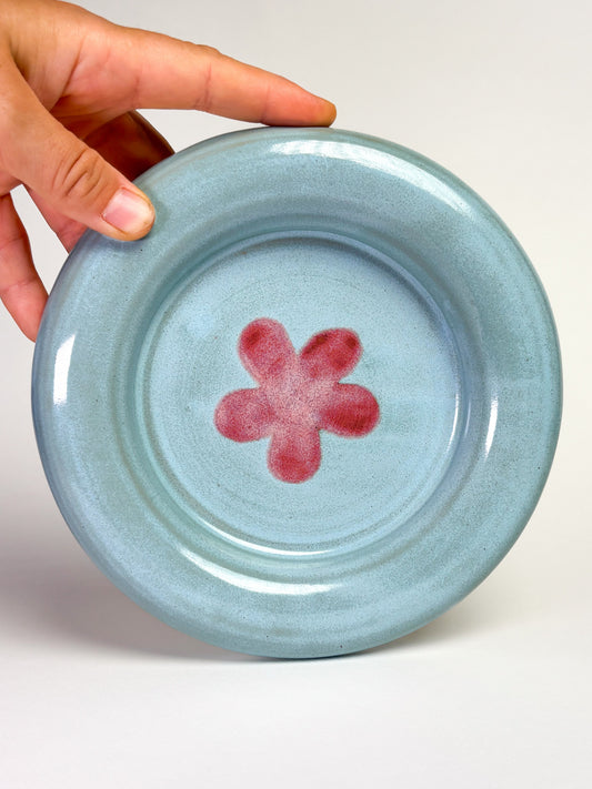 Grande assiette bubble bleue