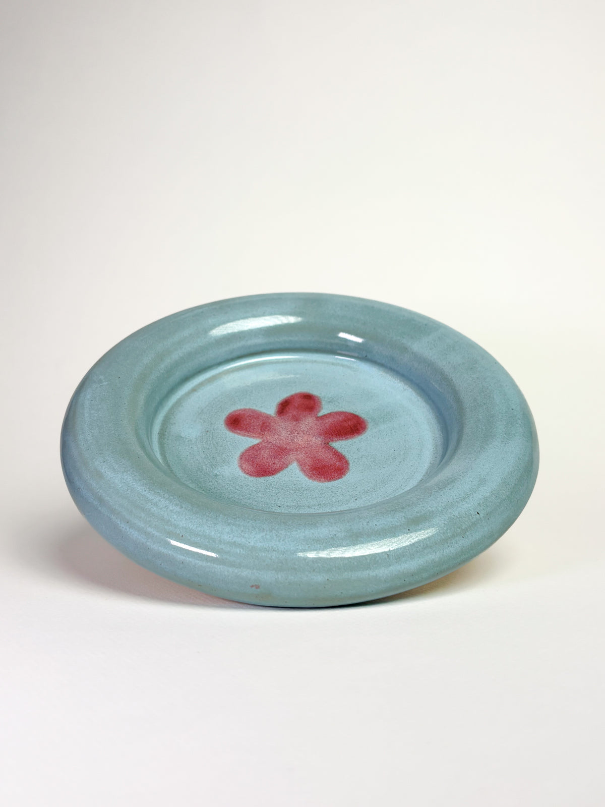 Grande assiette bubble bleue