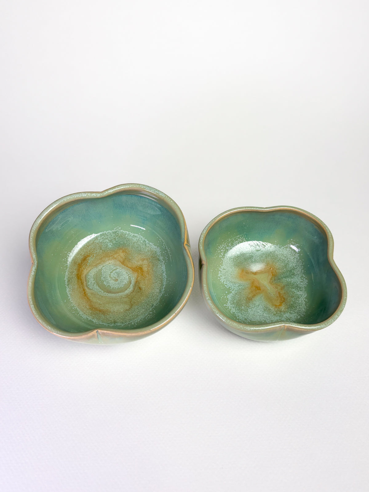 Set bols apéro vert cristaux
