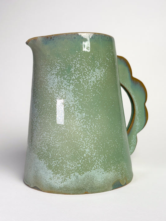 Pichet anse fleur vert