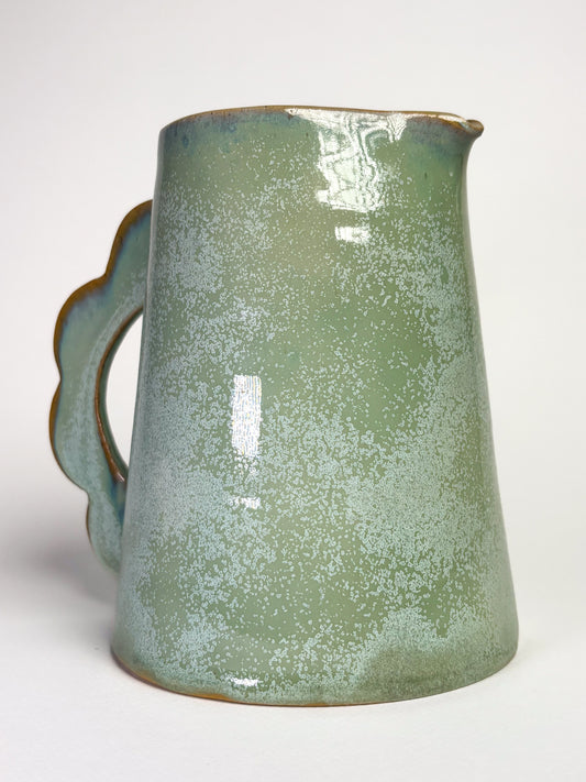 Pichet anse fleur vert