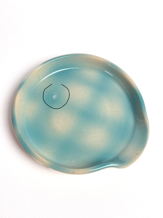 Repose cuillère carreaux turquoise (défaut)
