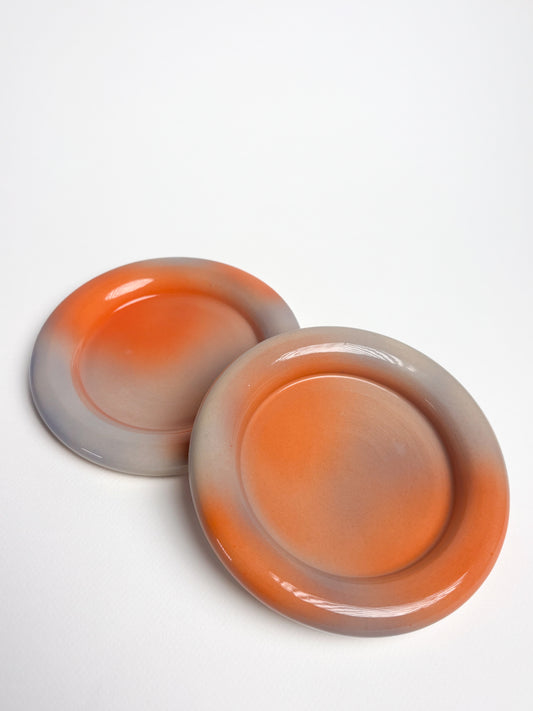 Set de 2 assiettes bubble aura bleu orange (défaut)