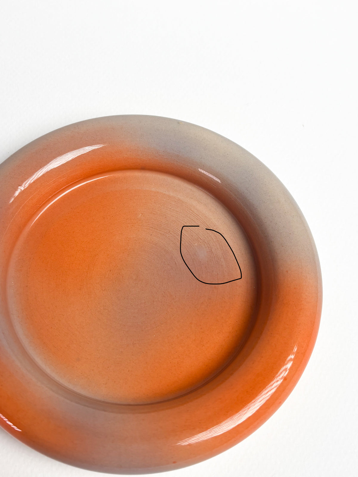 Set de 2 assiettes bubble aura bleu orange (défaut)