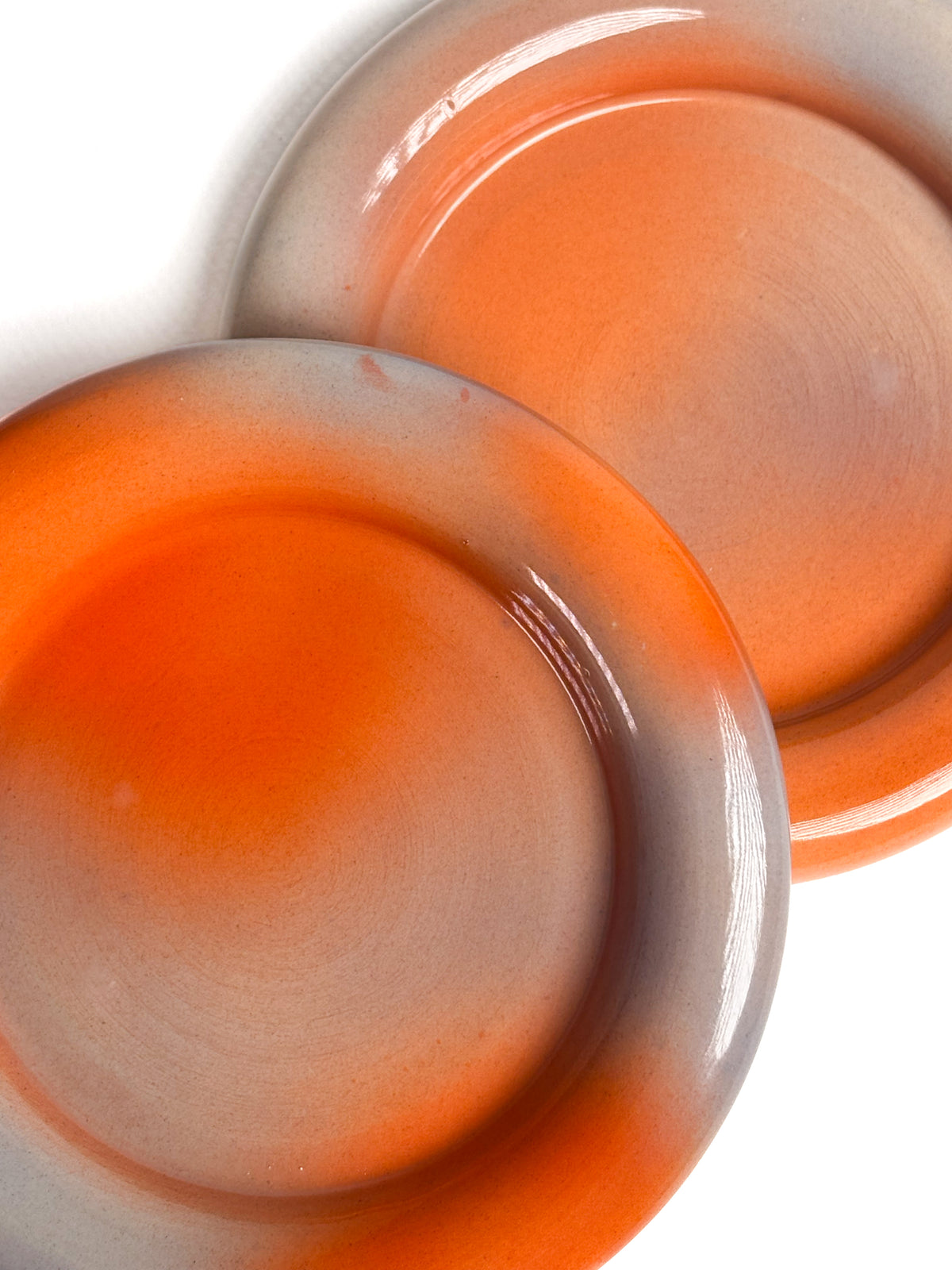Set de 2 assiettes bubble aura bleu orange (défaut)