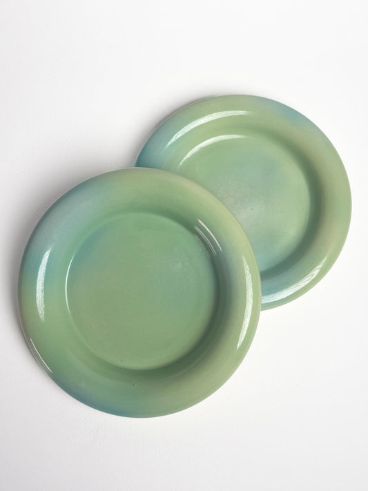 Set de 2 assiettes bubble aura vert bleu (défaut)