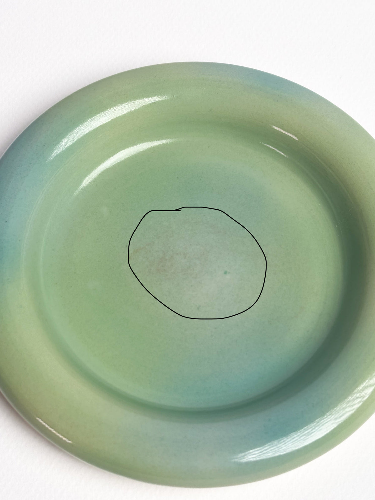 Set de 2 assiettes bubble aura vert bleu (défaut)